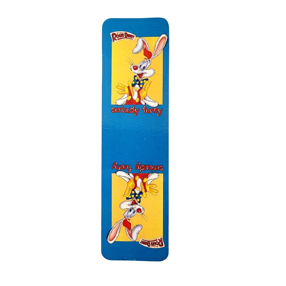 Vintage 80s Roger Rabbit Bookmark Seriously Funny - 1987 Disney One Stop 26-0079